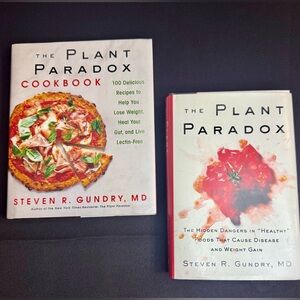 Lot of TWO PLANT PARADOX and PLANT PARADOX COOKBOOK By Steven Gundry MD